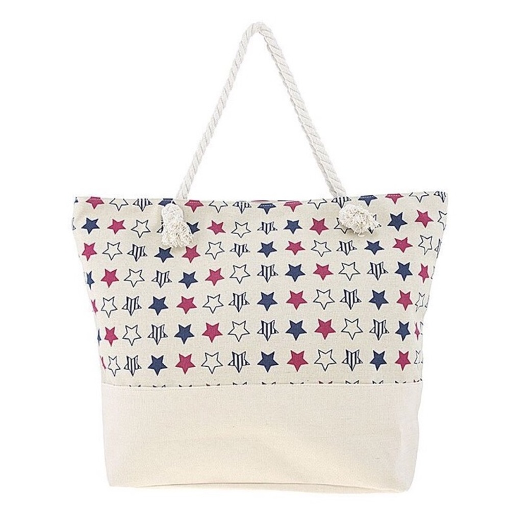 Canvas Beach Tote Bag - Picture 1 of 4